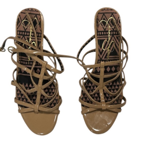 Jessica Simpson Strappy‎ High Heel Sandals, Preowned, Size 8.5B. - Picture 1 of 9
